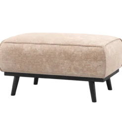 Statement hocker chenille velvet naturel