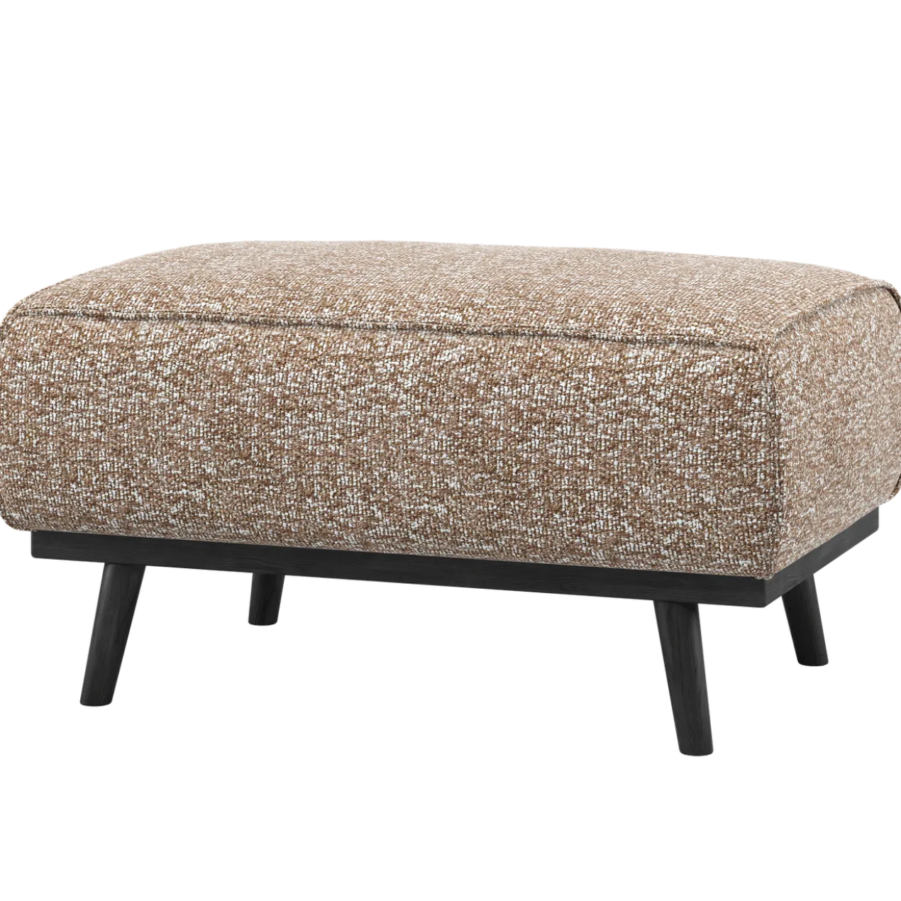 Statement hocker lichtbruin melange
