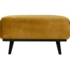 Statement hocker velvet honinggeel