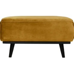 Statement hocker velvet honinggeel