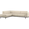 Statement hoekbank links beige melange