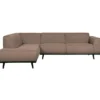 Statement hoekbank links boucle nougat