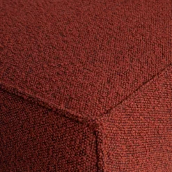 Statement hoekbank links boucle kastanjebruin