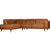 Statement hoekbank links ecoleer cognac