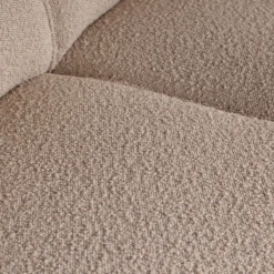 Statement hoekbank rechts boucle beige