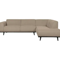 Statement hoekbank rechts boucle beige
