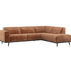 Statement hoekbank rechts chenille velvet terra
