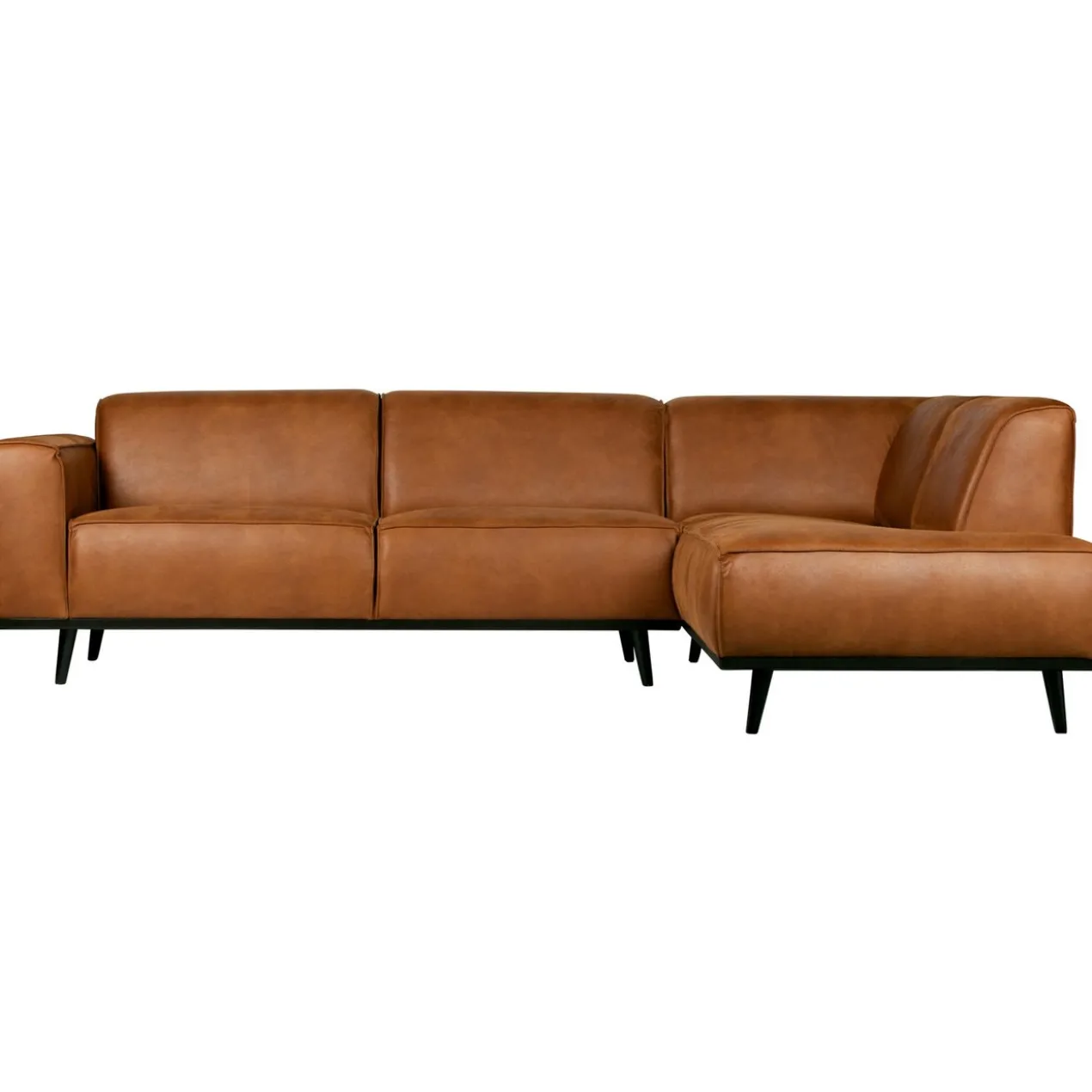 Statement hoekbank rechts ecoleer cognac