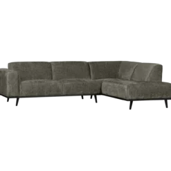 Statement hoekbank rechts structure velvet frost