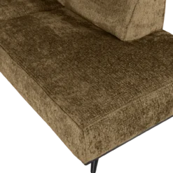 Statement hoekbank rechts structure velvet brass