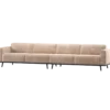 Statement xl 4-zits bank 372 cm chenille velvet naturel