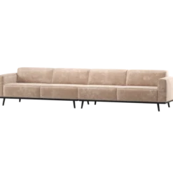 Statement xl 4-zits bank 372 cm chenille velvet naturel