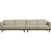 Statement xl 4-zits bank 372 cm structure velvet wheatfield