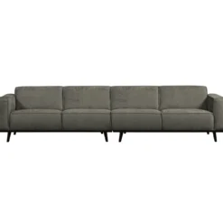 Statement xl 4-zits bank 372 cm structure velvet frost