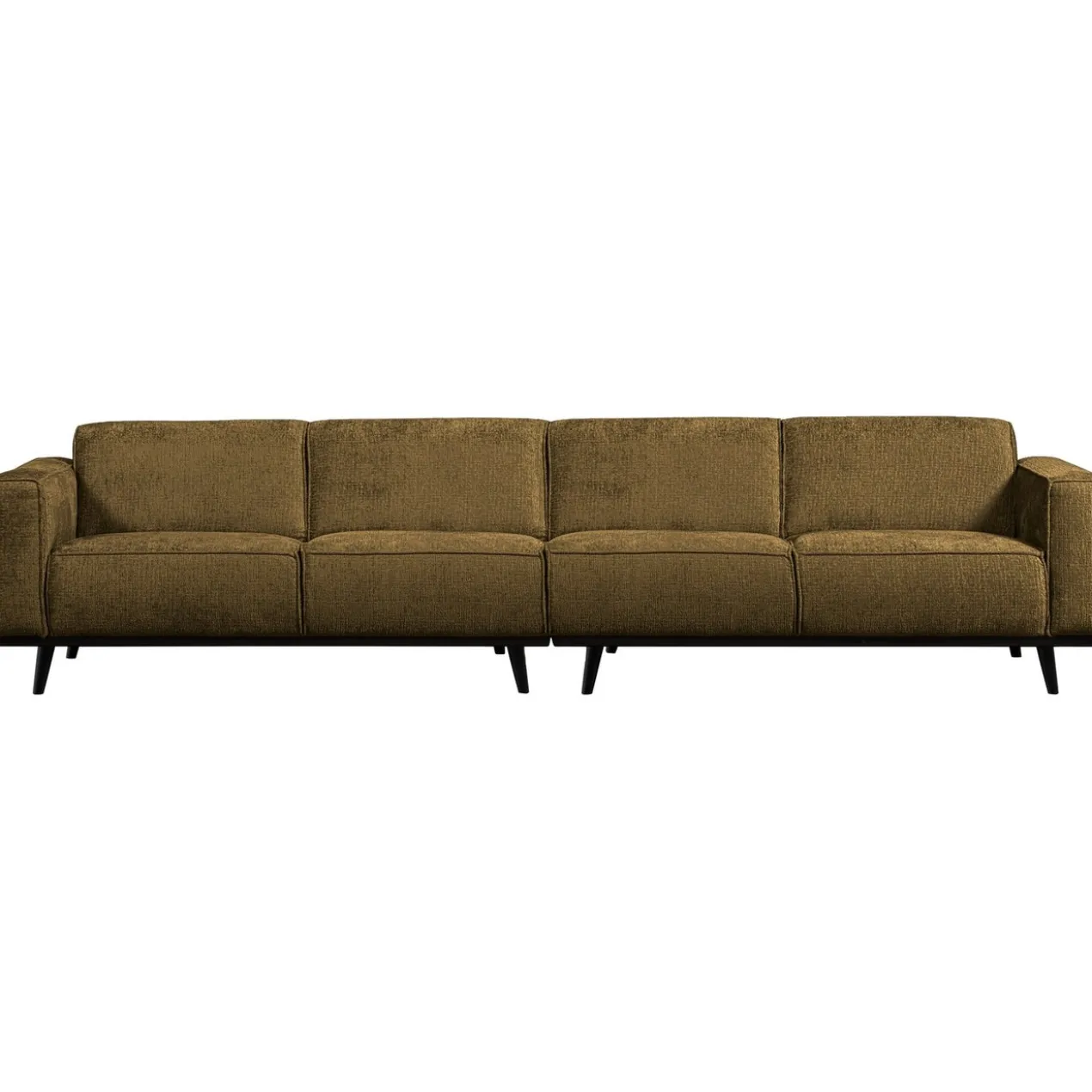 Statement xl 4-zits bank 372 cm structure velvet brass