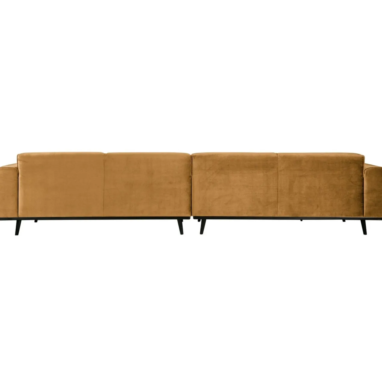 Statement xl 4-zits bank 372 cm velvet honinggeel