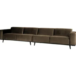 Statement xl 4-zits bank 372 cm velvet taupe