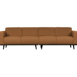 Statement 4-zits bank 280 cm boucle botergeel
