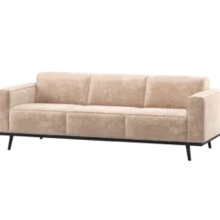 Statement 3-zits bank 230 cm chenille velvet naturel