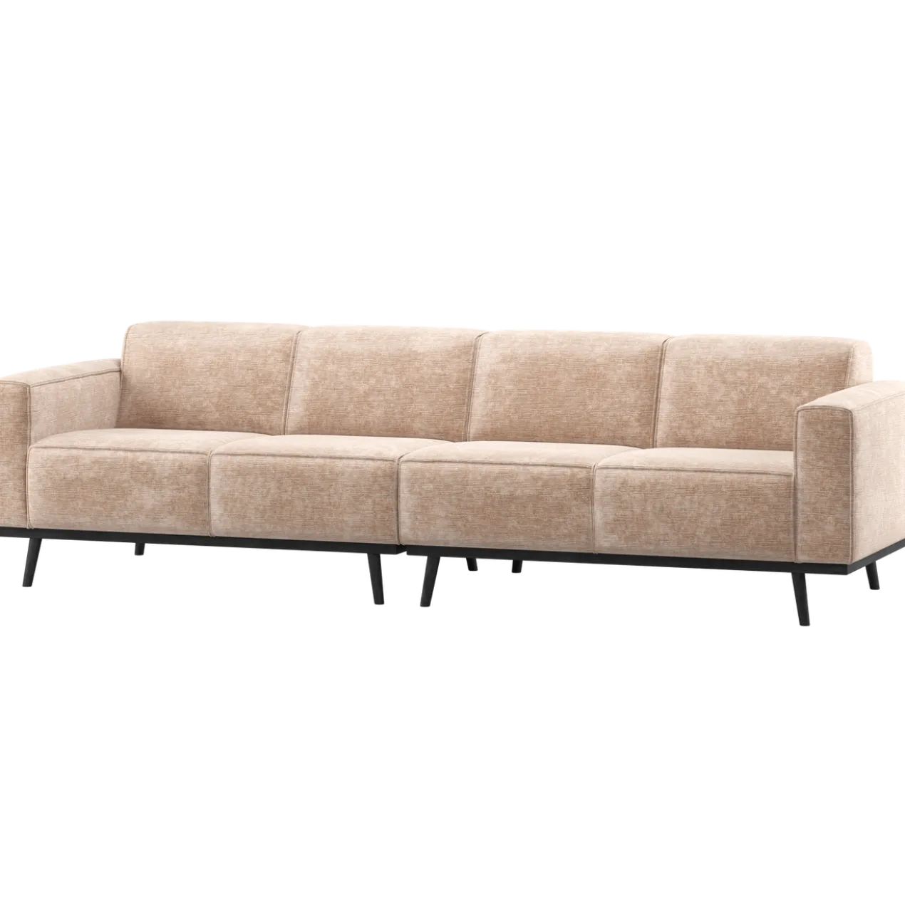 Statement 4-zits bank 280 cm chenille velvet naturel