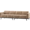 Statement 4-zits bank 280 cm chenille velvet taupe