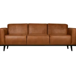 Statement 3-zits bank 230 cm ecoleer cognac