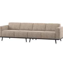 Statement 4-zits bank 280 cm lichtbruin melange