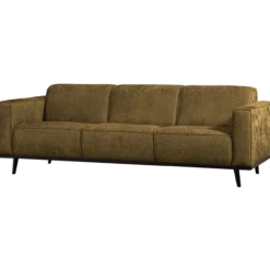 Statement 3-zits bank 230 cm structure velvet brass