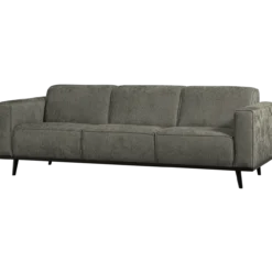 Statement 3-zits bank 230 cm structure velvet frost