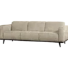 Statement 3-zits bank 230 cm structure velvet wheatfield