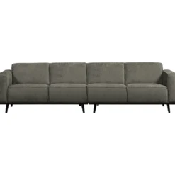 Statement 4-zits bank 280 cm structure velvet frost