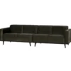 Statement 4-zits bank 280 cm velvet warmgroen