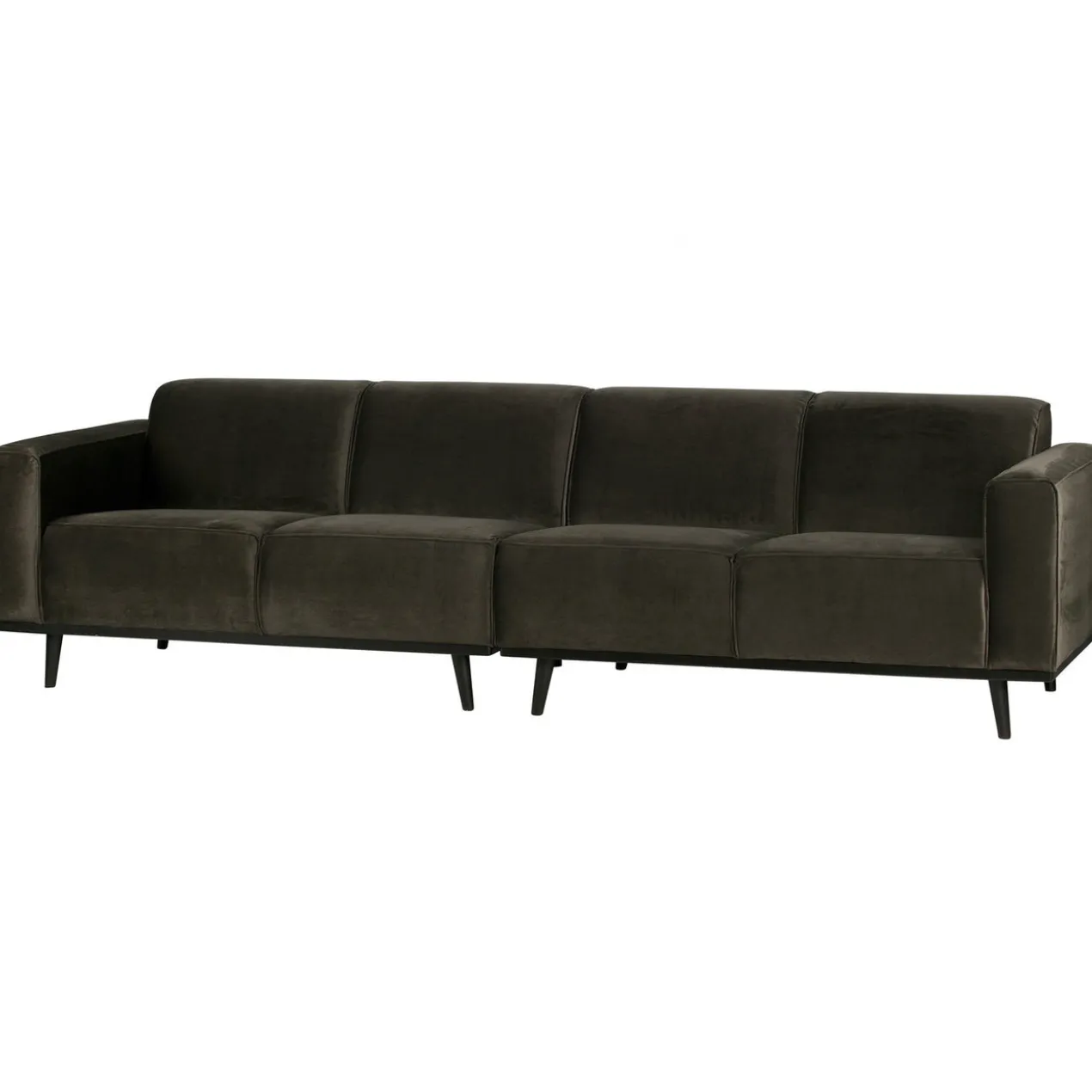 Statement 4-zits bank 280 cm velvet warmgroen