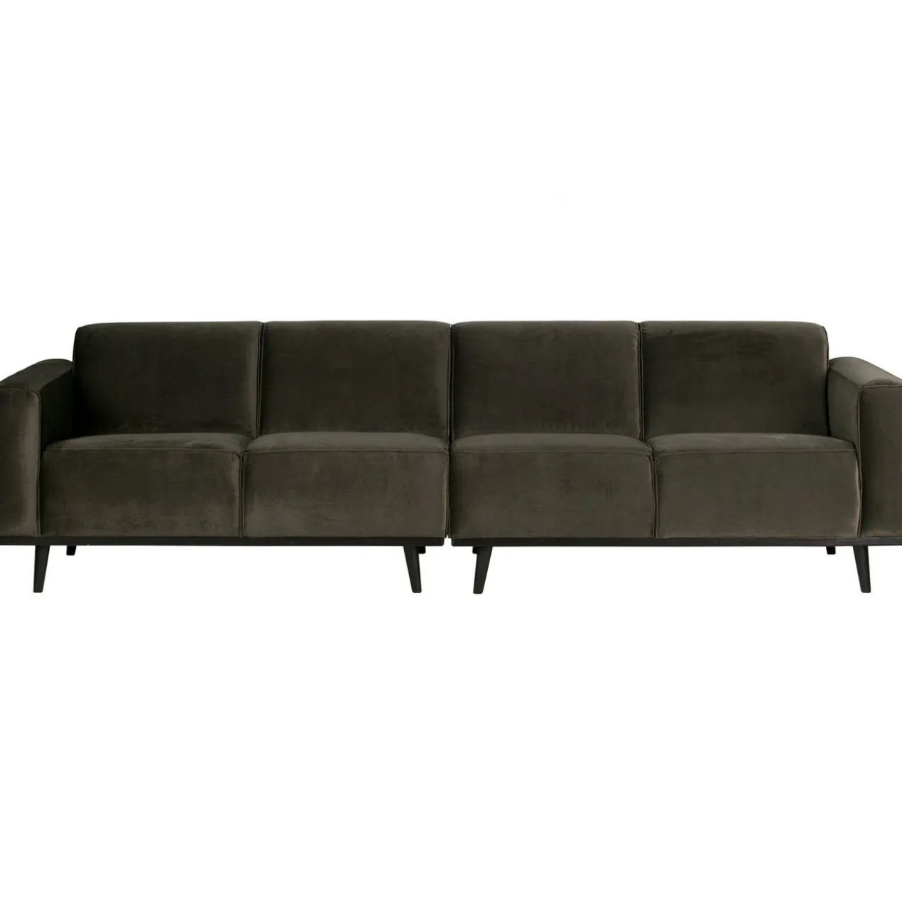Statement 4-zits bank 280 cm velvet warmgroen