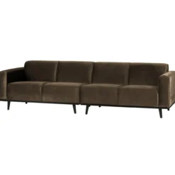 Statement 4-zits bank 280 cm velvet taupe