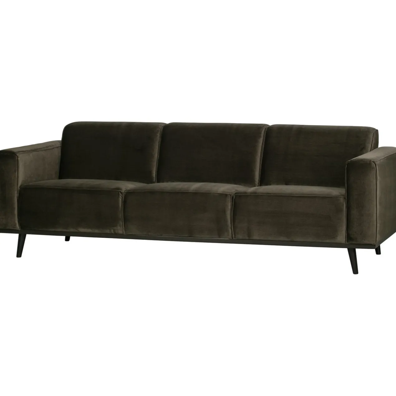 Statement 3-zits bank 230 cm velvet warmgroen