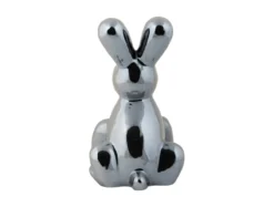 Statue Balloon Bunny large ceramic black plated