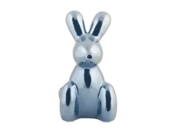 Statue Balloon Bunny large ceramic dark blue plated