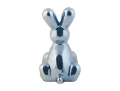 Statue Balloon Bunny large ceramic dark blue plated