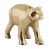 Statue Bear metal gold plated