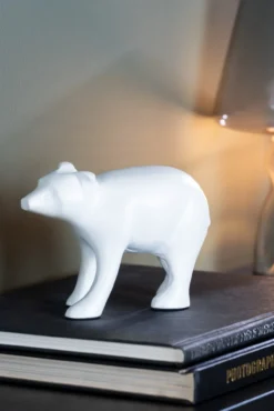 Statue Bear metal gold plated