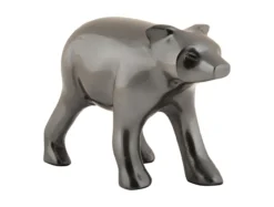 Statue Bear metal gun metal