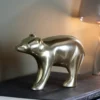 Statue Bear metal matt black