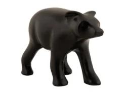 Statue Bear metal matt black