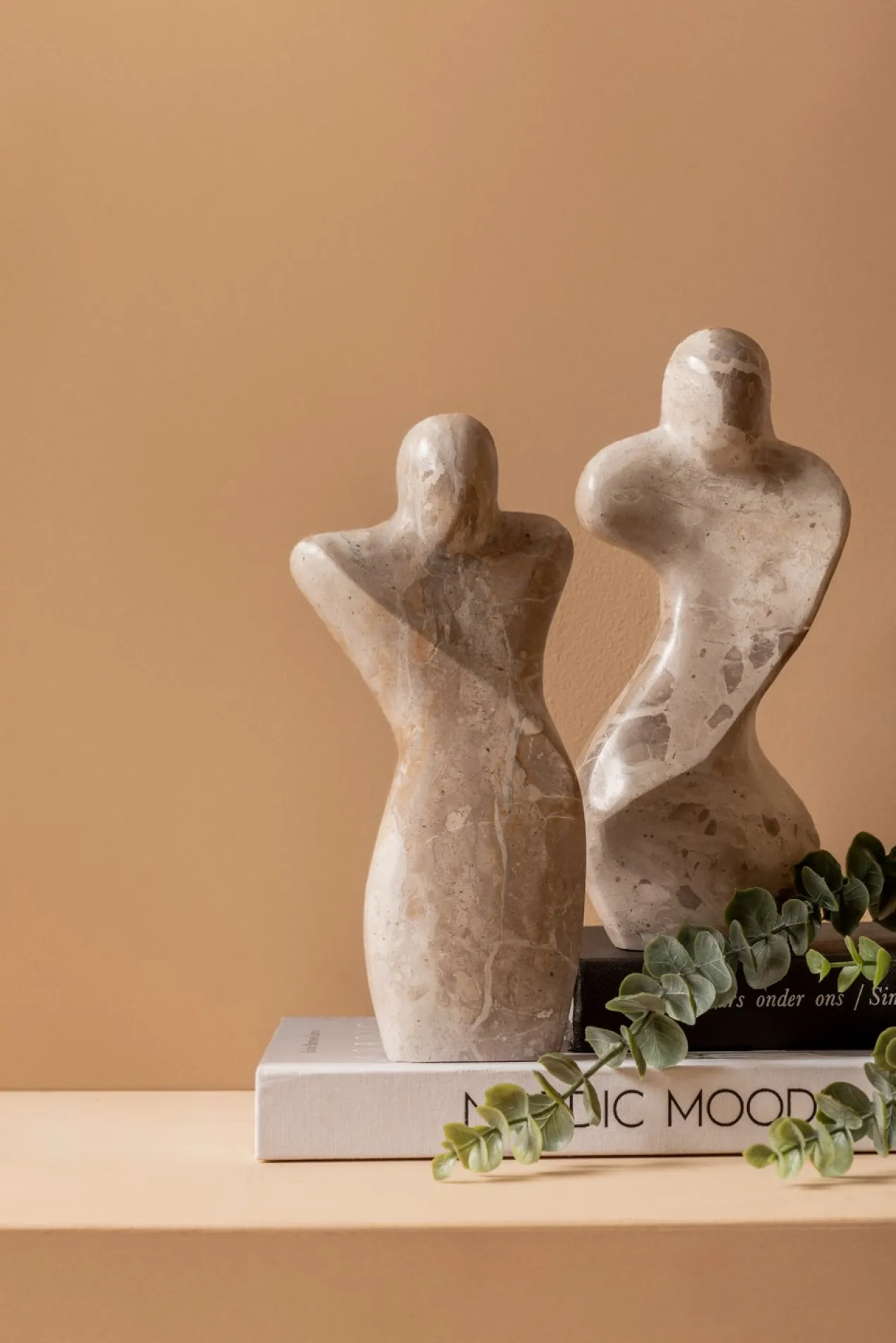 Statue Female abstract marble himalayan green