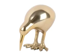 Statue Kiwi Bird metal gold plated