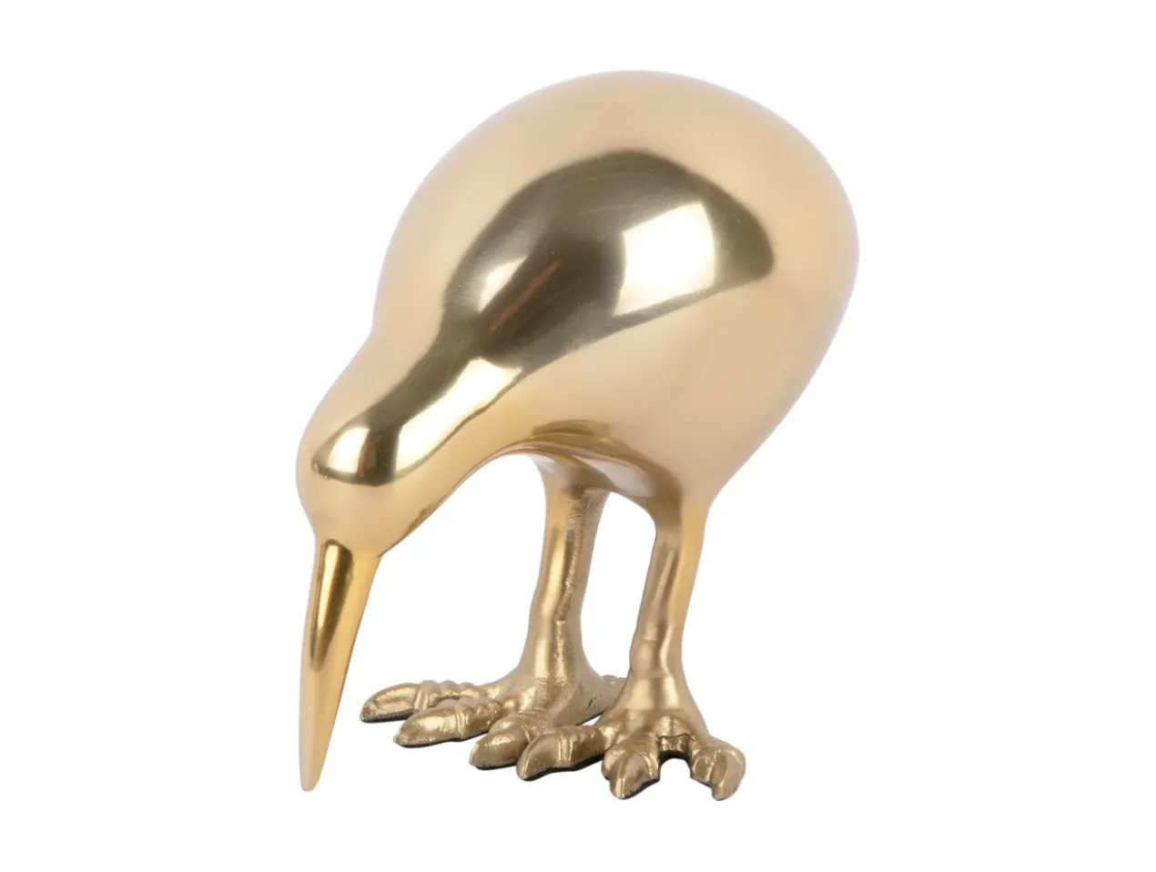 Statue Kiwi Bird metal gold plated