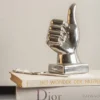 Statue Okay ceramic chrome plated