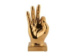 Statue Perfecto ceramic gold plated