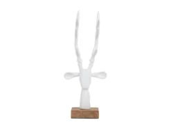 Statue Reindeer Head matt white